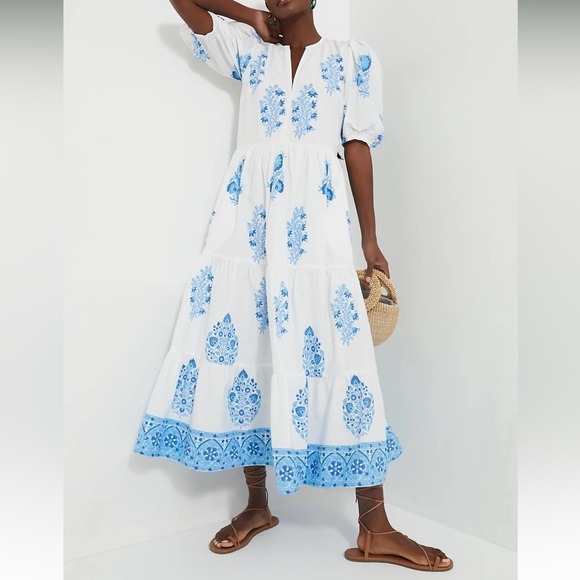 OLIPHANT

Laguna Blue Puff Sleeve Maxi Dress - Picture 2 of 11